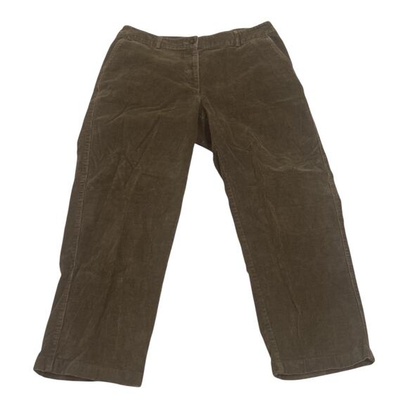 LL. Bean Corduroy Pants Women's 10 Petite Original Fit Olive Green Classic Retro - Picture 1 of 5